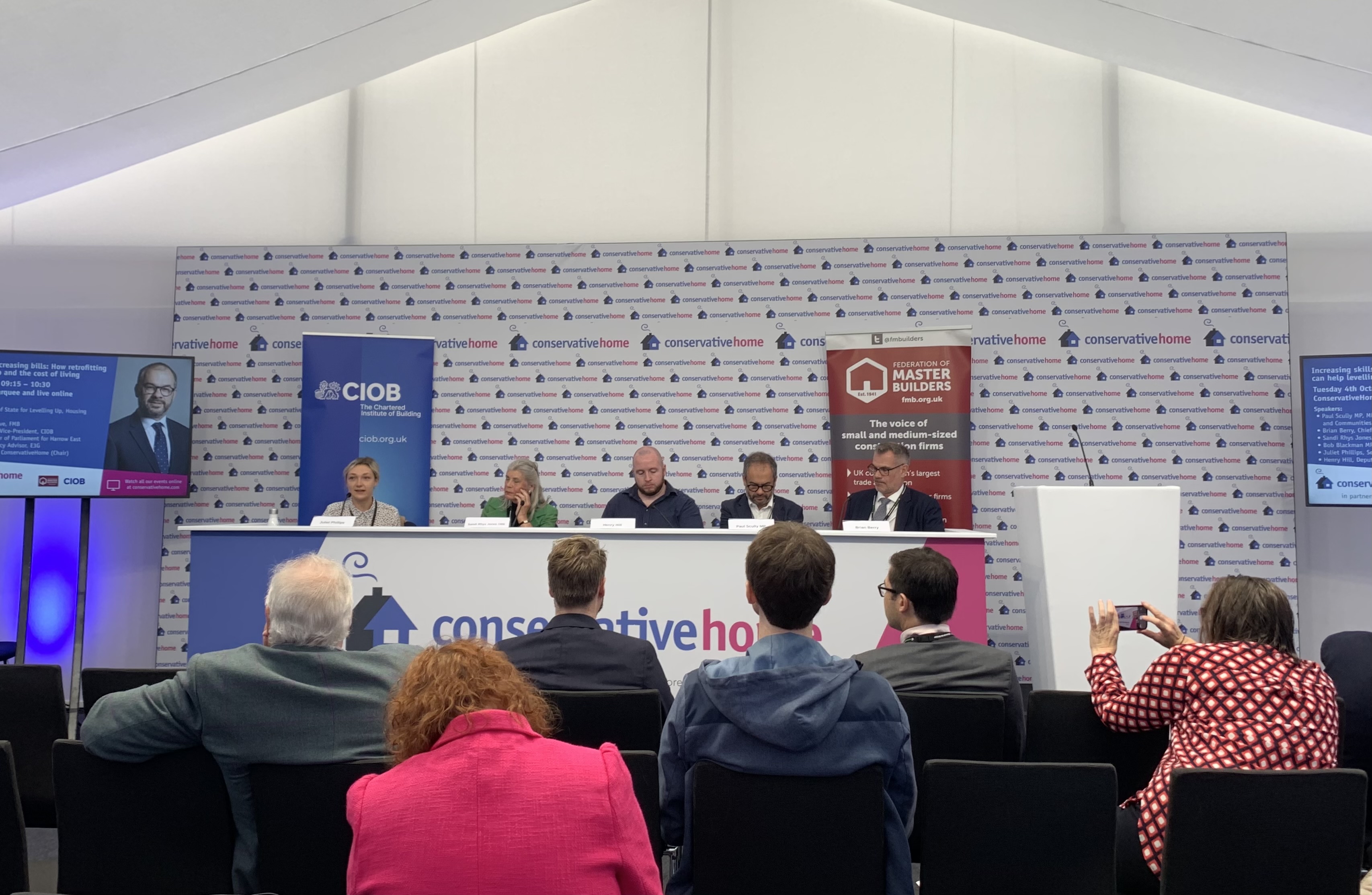 Panel for Conservative Party Conference Retrofitting Event