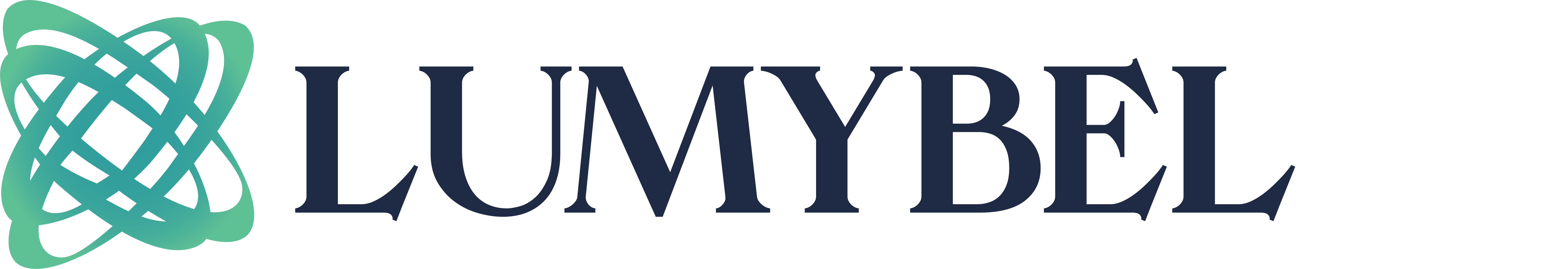 Lumybel logo with Dark Blue text