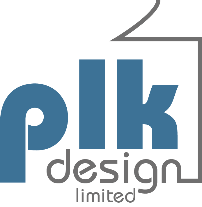 plk design written in blue and black 