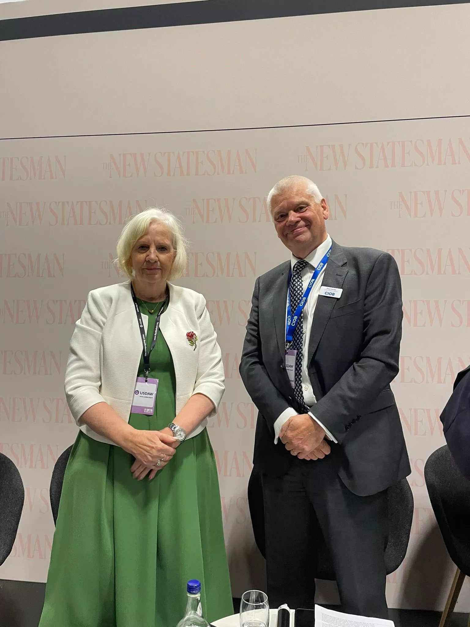 Paul Gandy and Baroness Taylor